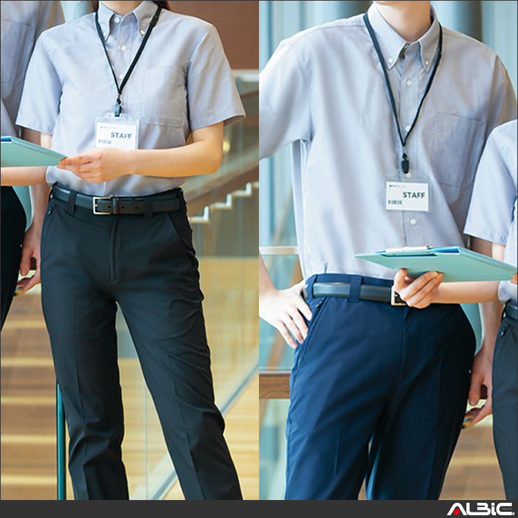 半袖オックスボタンダウンシャツ_クールビズ_【AZ7823-ait】 商品写真