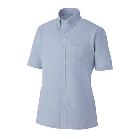 半袖ニットボタンダウンシャツ_クールビズ_【AZ7854-ait】 007.サックス