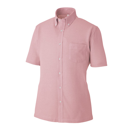 半袖ニットボタンダウンシャツ_クールビズ_【AZ7854-ait】 060.ピンク