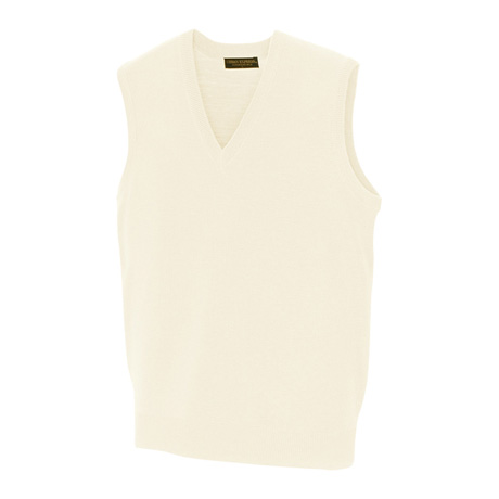 Vネックベスト_サービス_【AZ7860-ait】 001.オフホワイト