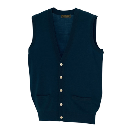 Vネック前開きベスト_サービス_【AZ7861-ait】 008.ネイビー