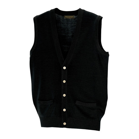 Vネック前開きベスト_サービス_【AZ7861-ait】 010.ブラック