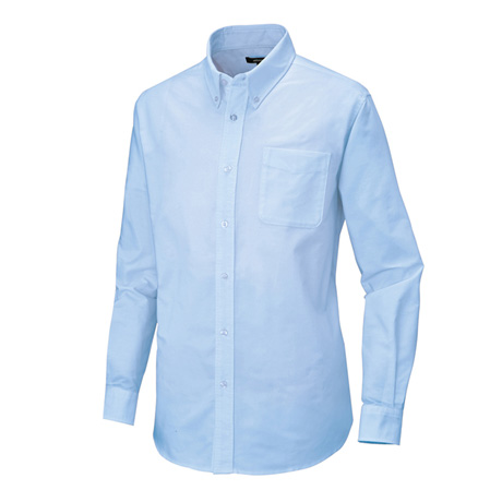 メンズ長袖オックスボタンダウンシャツ_クールビズ_【AZ7870-ait】 007.サックス