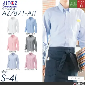 レディース長袖オックスボタンダウンシャツ...