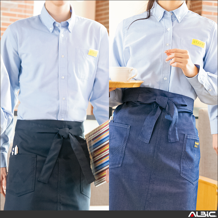 レディース長袖オックスボタンダウンシャツ_クールビズ_【AZ7871-ait】 商品写真