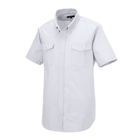 半袖オックスボタンダウンシャツ_クールビズ_【AZ7878-ait】 001.ホワイト