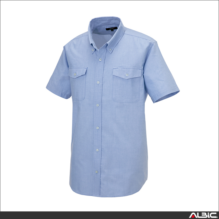 半袖オックスボタンダウンシャツ_クールビズ_【AZ7878-ait】 商品写真