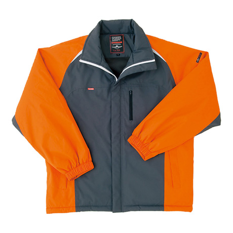 防寒ショートコート_防寒_【AZ8471-ait】 063.オレンジ×チャコール