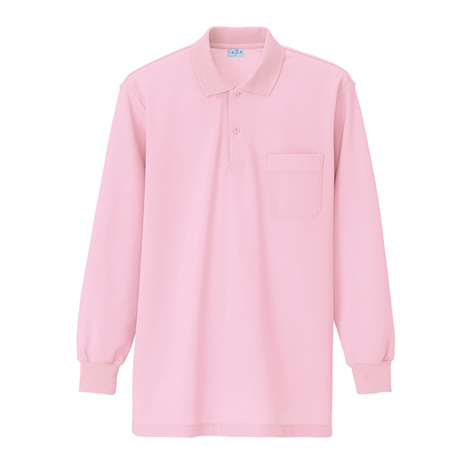 長袖ポロシャツ_ポロシャツ・Tシャツ_【AZ860-ait】 002.ピンク