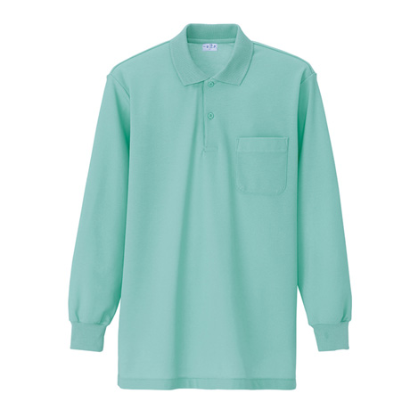 長袖ポロシャツ_ポロシャツ・Tシャツ_【AZ860-ait】 016.グレイッシュミント