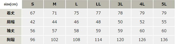 長袖ポロシャツ_ポロシャツ・Tシャツ_【AZ860-ait】 サイズ表