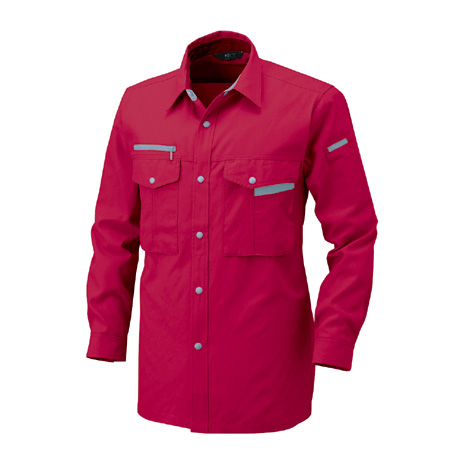 長袖シャツ【BF501-ALT】 16.レッド