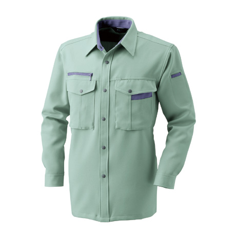 厚手長袖シャツ【BF511-ALT】 4.アースグリーン