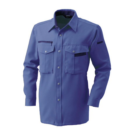 厚手長袖シャツ【BF511-ALT】 10.パープルブルー