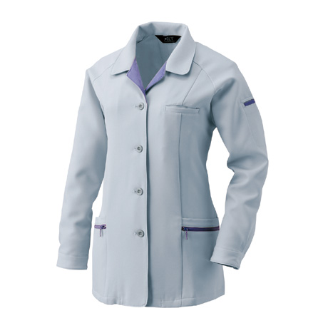 長袖スモック【BF515-ALT】 3.グレー