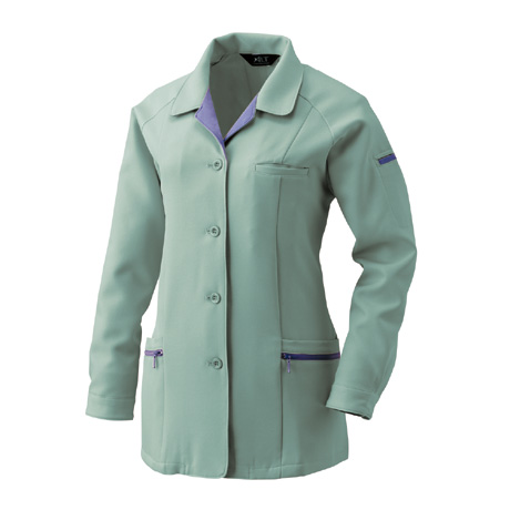 長袖スモック【BF515-ALT】 4.アースグリーン