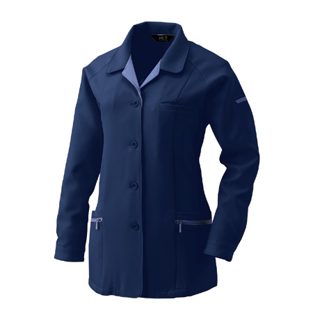 長袖スモック【BF515-ALT】 100.ネイビー