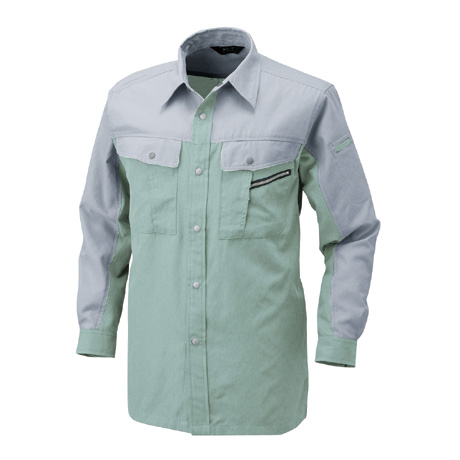 長袖シャツ【BF701-ALT】 4.アースグリーン