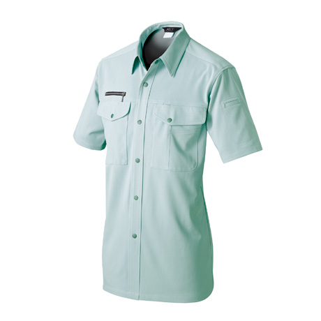 マルチ機能半袖ニットシャツ【BF800-ALT】 4.アースグリーン