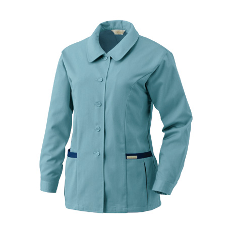 長袖スモック【BN444-ALT】 60.グレイッシュブルー