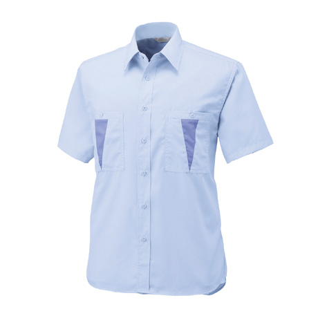 半袖シャツ【BN490-ALT】 1.サックス