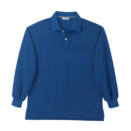 長袖ポロシャツ【CL1001-NAH】 3.ブルー