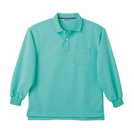長袖ポロシャツ【CL1001-NAH】 4.ミントグリーン