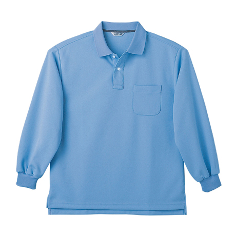 長袖ポロシャツ【CL1001-NAH】 15.サックス