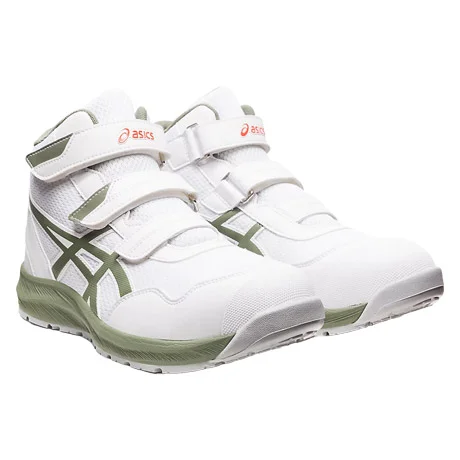 セーフティシューズ ウィンジョブ　216【CP216-OTF】  100.ホワイト×ライケングリーン