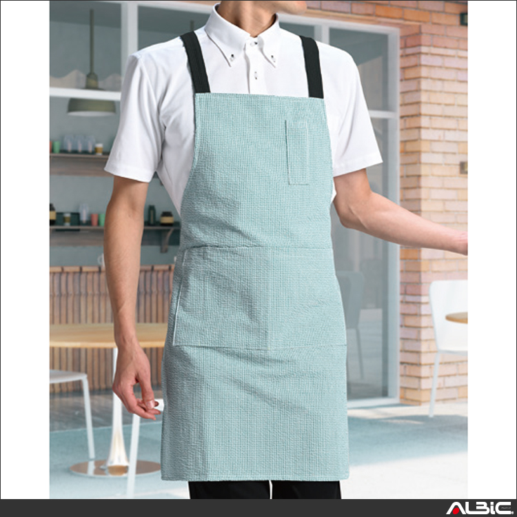 ギンガムチェックエプロン【CR500-ALT】 商品写真