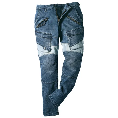 ストレッチデニム長袖ジャンパー インディゴ 【DG126-KRO】 