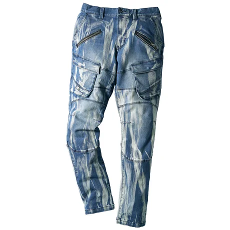 ストレッチデニム長袖ジャンパー インディゴブリーチ 【DG126-KRO】 