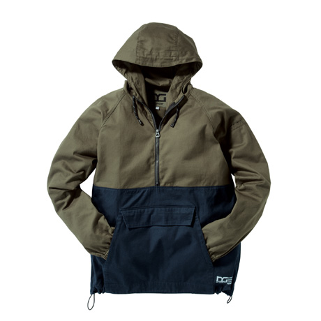 アノラックパーカー【DG415-KRO】 81.ダークグリーン×ネイビー