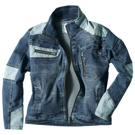 ストレッチデニム長袖ジャンパー インディゴ 【DG426-KRO】 