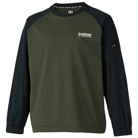 ストレッチ長袖Tシャツ アーミーグリーン 【DG435-KRO】 