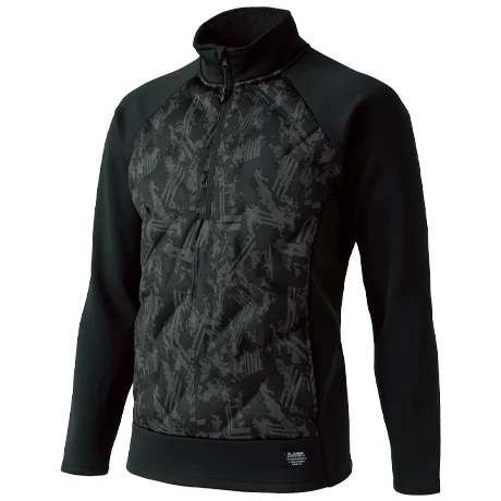 ハーフジップ防寒インサレーション 迷彩ブラック 【DG817-KRO】 