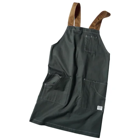 肩掛けエプロン チャコールグレー 【DG904-KRO】 