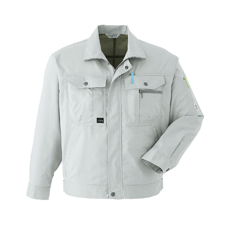 防縮防シワ加工長袖ブルゾン【E021-ASC】 3.ストーン