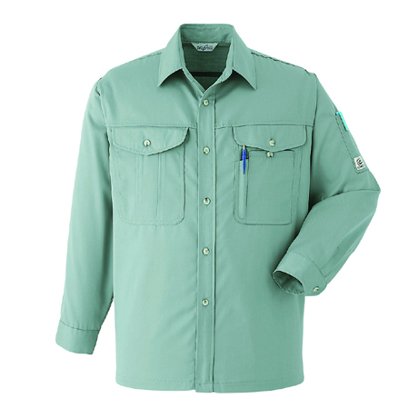 長袖シャツ【E039-ASC】 4.オリーブ