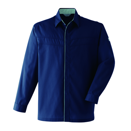 ポケットレス長袖シャツ【E0391-ASC】 7.ネイビー