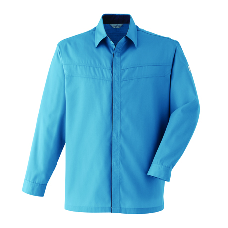 ポケットレス長袖シャツ【E0391-ASC】 55.ロイヤルブルー