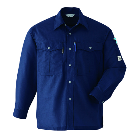 長袖シャツ【E093-ASC】 7.ネイビー