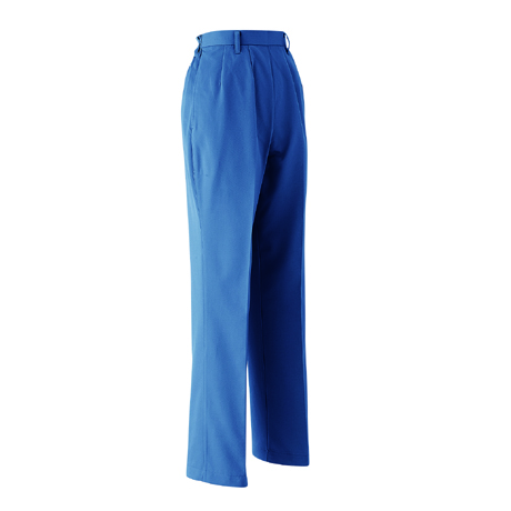 レディースパンツ　ツータック後ろシャーリング【E501-ASC】 3.ブルー