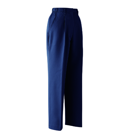レディースパンツ　ワンタック脇シャーリング【E604-ASC】 7.ネイビー