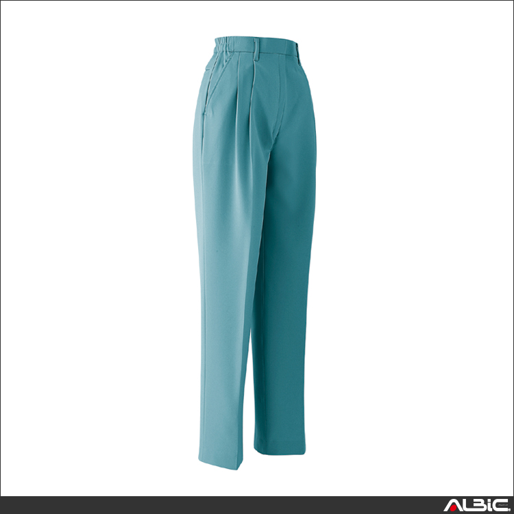 レディースパンツ ツータック脇シャーリング【E643-ASC】 商品写真