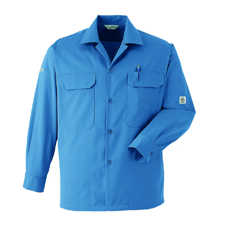 長袖シャツ【E6777-ASC】 40.ブルー
