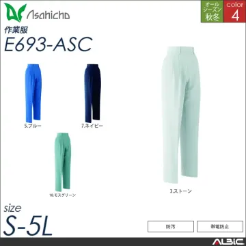 レディースパンツ ツータック脇シャーリング 【 e693-asc Asahicho 】