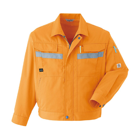 防汚加工セーフティ長袖ブルゾン【E6962-ASC】 60.オレンジ