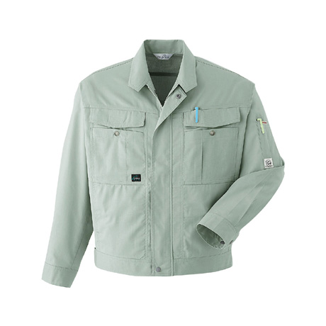 ストレッチ長袖ブルゾン【E7102-ASC】 4.オリーブ