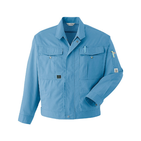 ストレッチ長袖ブルゾン【E7102-ASC】 5.ブルー